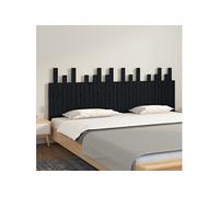 Tête de lit murale Noir 204x3x80 cm Bois massif de pin, tête de lit, tête de lit en bois massif,, tête de lit en bois