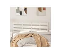 Tête de Lit Murale, Panneau de Lit, Accessoire de Lit, Meuble de Chambre à Coucher Intérieur, Blanc 206x3x63 cm Bois Massif de Pin
