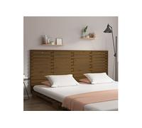 Tête de Lit Murale, Panneau de Lit, Accessoire de Lit, Meuble de Chambre à Coucher Intérieur, Marron Miel 206x3x91,5 cm Bois Massif de Pin