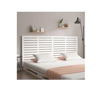 Tête de Lit Murale, Panneau de Lit, Accessoire de Lit, Meuble de Chambre à Coucher Intérieur, Blanc 206x3x91,5 cm Bois Massif de Pin