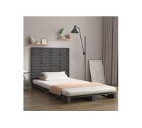 Tête de Lit Murale, Panneau de Lit, Accessoire de Lit, Meuble de Chambre à Coucher Intérieur, Gris 81x3x91,5 cm Bois Massif de Pin