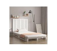 Hoofdbord wandmontage 81x3x91,5 cm massief grenenhout wit824694