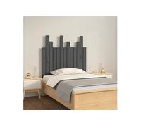 Hoofdbord wandmontage 82,5x3x80 cm massief grenenhout grijs824805
