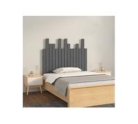 vidaXL Tête de lit Murale Gris 95,5x3x80 cm Bois Massif de pin