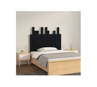 vidaXL Tête de lit murale noir 95,5x3x80 cm en bois massif de pin