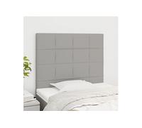 Hoofdborden 2 st 100 x 5 x 78/88 cm stof lichtgrijs3116322