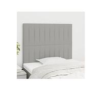 Vidaxl Têtes De Lit 2 Pcs Gris Clair 100x5x78/88 Cm Tissu Gris