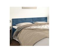 Hoofdborden 2 st 100x5x78/88 cm fluweel donkerblauw345862