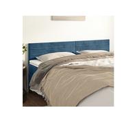 Hoofdborden 2 st 100x5x78/88 cm fluweel donkerblauw346198