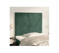 Vidaxl Têtes De Lit 2 Pcs Vert Foncé 100x5x78/88 Cm Velours Vert