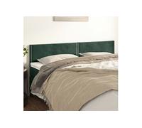 Hoofdborden 2 st 100x5x78/88 cm fluweel donkergroen346001