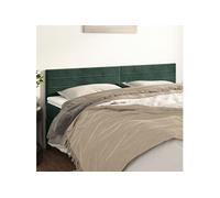 2 x Têtes de Lit Gris Foncé 100x5x78/88 cm Velours Meubles de Chambre vidaXL