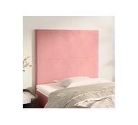 Hoofdborden 2 st 100x5x78/88 cm fluweel roze3116099
