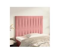 Vidaxl Têtes De Lit 2 Pcs Rose 100x5x78/88 Cm Velours Rose
