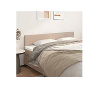 Hoofdborden 2 st 100x5x78/88 cm kunstleer cappuccinokleurig345857