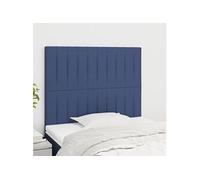 Hoofdborden 2 st 100x5x78/88 cm stof blauw3116566