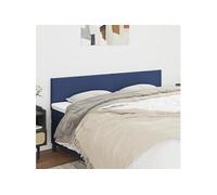 Vidaxl Têtes De Lit 2 Pcs Bleu 100x5x78/88 Cm Tissu Bleu