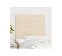 Vidaxl Têtes De Lit 2 Pcs Crème 100x5x78/88 Cm Tissu