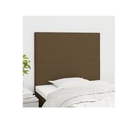 Vidaxl Têtes De Lit 2 Pcs Marron Foncé 100x5x78/88 Cm Tissu Marron