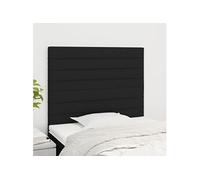 Vidaxl Têtes De Lit 2 Pcs Noir 100x5x78/88 Cm Tissu Noir