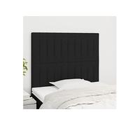 vidaXL Tête de Lit Meubles de Chambre à Coucher Accessoires de Lit Simple Têtes de Cadre de Lit Intérieur Noir 100x5x118/128 cm Tissu