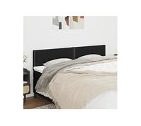 Hoofdborden 2 st 100x5x78/88 cm stof zwart345986