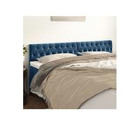 Hoofdborden 2 st 100x7x78/88 cm fluweel donkerblauw346394