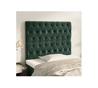 Hoofdborden 2 st 100x7x78/88 cm fluweel donkergroen3116713