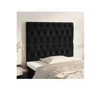 Vidaxl Têtes De Lit 2 Pcs Noir 100x7x78/88 Cm Velours Noir