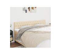 vidaXL Hoofdborden 2 st 100x7x78/88 cm stof crÃmekleurig346387 Blanc G
