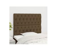 Hoofdborden 2 st 100x7x78/88 cm stof donkerbruin3116661