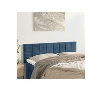 Vidaxl Têtes De Lit 2 Pcs Bleu Foncé 72x5x78/88 Cm Velours Bleu