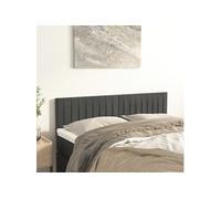 Vidaxl Têtes De Lit 2 Pcs Gris Foncé 72x5x78/88 Cm Velours Gris