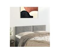 Vidaxl Têtes De Lit 2 Pcs Gris Clair 72x5x78/88 Cm Velours Gris