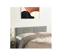 Hoofdborden 2 st 72x5x78/88 cm fluweel lichtgrijs346152