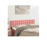 Hoofdborden 2 st 72x5x78/88 cm fluweel roze346475