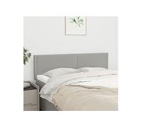 Hoofdborden 2 st 72x5x78/88 cm stof lichtgrijs345924