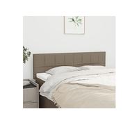 Hoofdborden 2 st 72x5x78/88 cm stof taupe346050