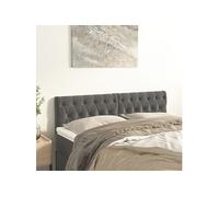 Hoofdborden 2 st 72x7x78/88 cm fluweel donkergrijs346349