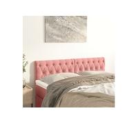vidaXL Têtes de lit lot de 2 Velours 72x7x78/88 cm Rose pour lit simple