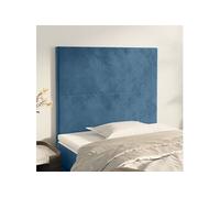 Vidaxl Têtes De Lit 2 Pcs Bleu Foncé 80x5x78/88 Cm Velours Bleu
