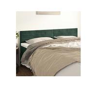 vidaXL Têtes de lit 2 pcs Vert foncé 80x5x78/88 cm Velours