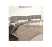 Vidaxl Têtes De Lit 2 Pcs Gris Clair 80x5x78/88 Cm Velours Gris
