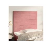 Hoofdborden 2 st 80x5x78/88 cm fluweel roze3116507