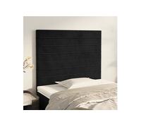 Hoofdborden 2 st 80x5x78/88 cm fluweel zwart3116504