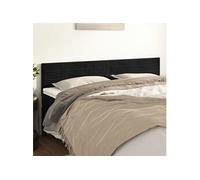 Hoofdborden 2 st 80x5x78/88 cm fluweel zwart346168