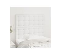 2 x Têtes de Lit Meubles de Chambre à Coucher Accessoires de Lit Simple Têtes de Cadre de Lit Intérieur Blanc 80x5x78/88 cm Similicuir