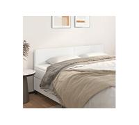Vidaxl Têtes De Lit 2 Pcs Blanc 80x5x78/88 Cm Similicuir Blanc