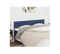 vidaXL 2x Têtes de lit pour lit simple Bleu tissu 80×5×78/88 cm