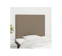 Vidaxl Têtes De Lit 2 Pcs Taupe 80x5x78/88 Cm Tissu Gris